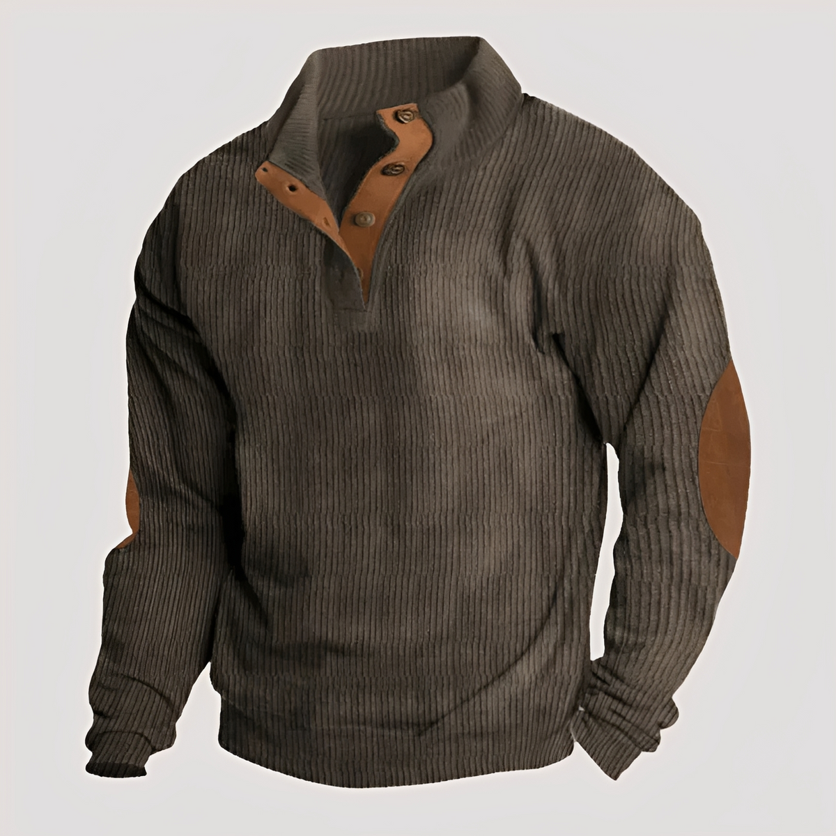 Rico - Strapazierfähiger Pulli mit halber Knopfleiste