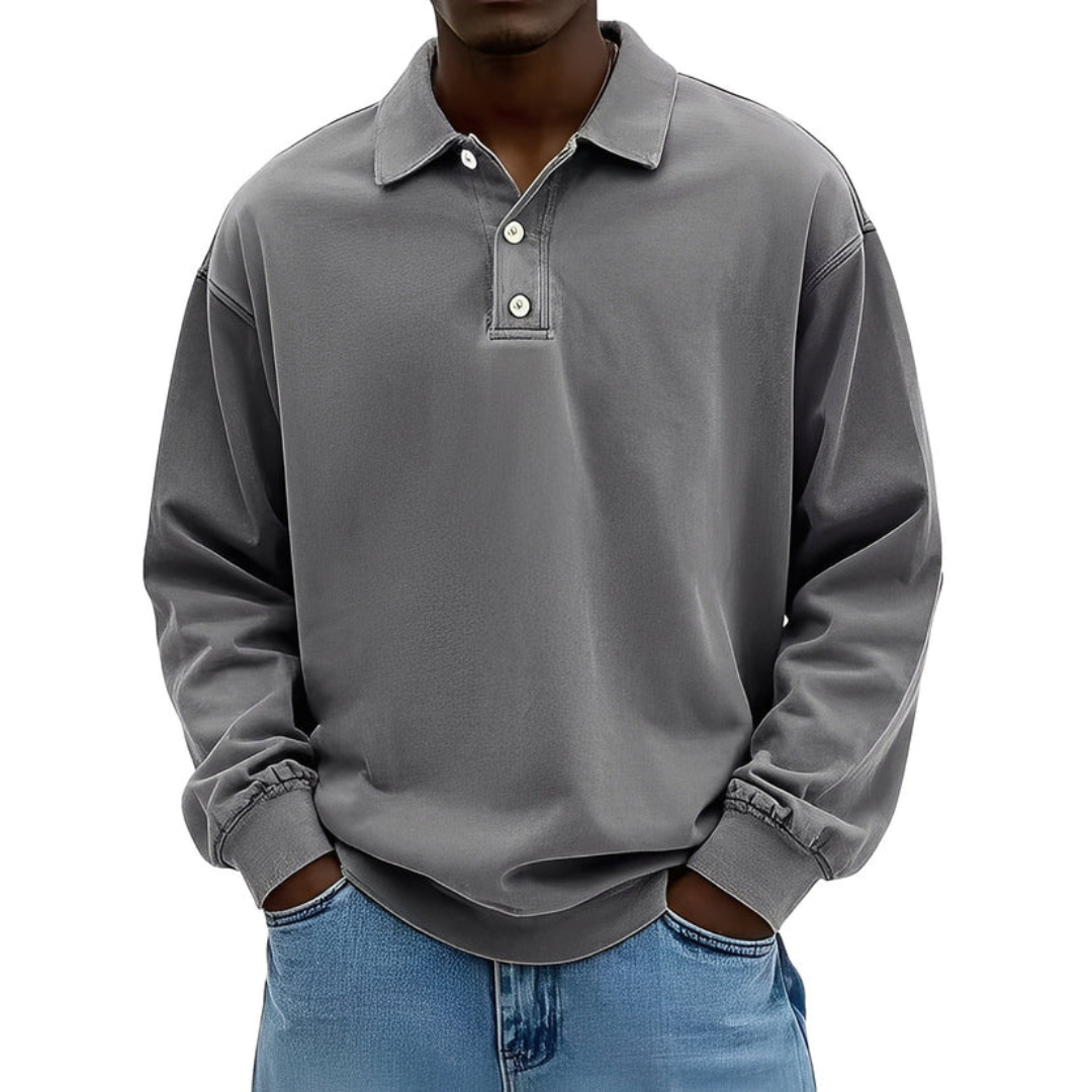 Clayton - Langarm-Poloshirt im modernen Design