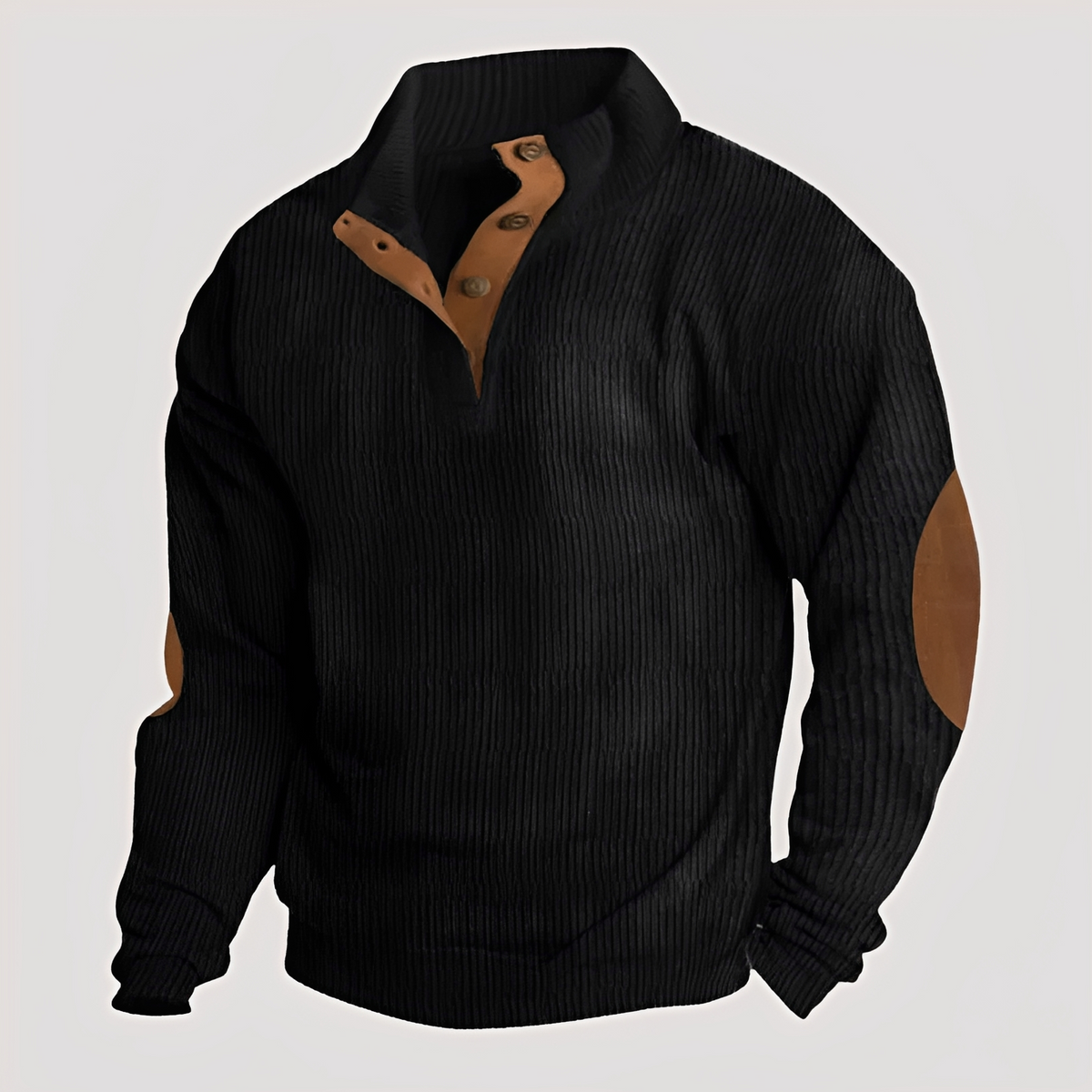 Rico - Strapazierfähiger Pulli mit halber Knopfleiste
