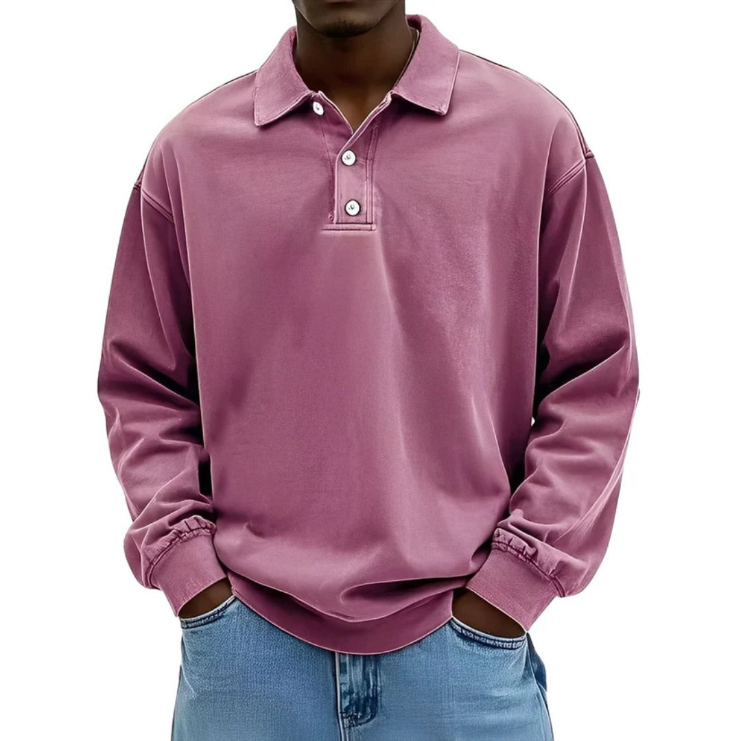 Clayton - Langarm-Poloshirt im modernen Design