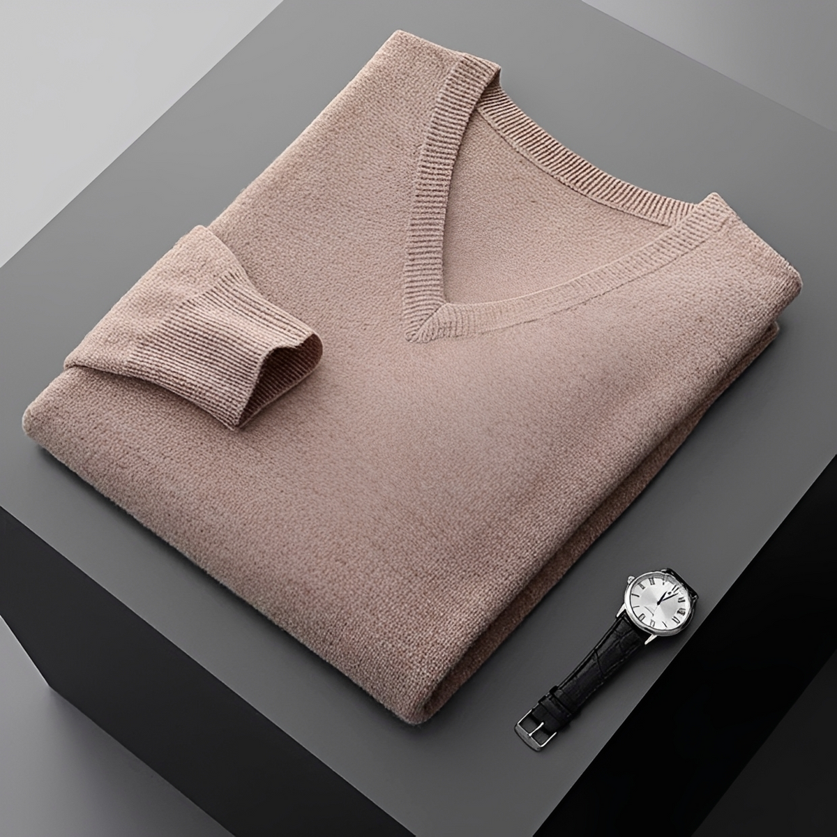 Walter - Bequemer Pullover mit V-Ausschnitt