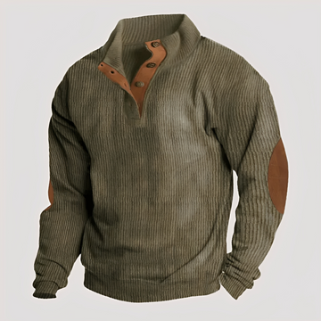 Rico - Strapazierfähiger Pulli mit halber Knopfleiste