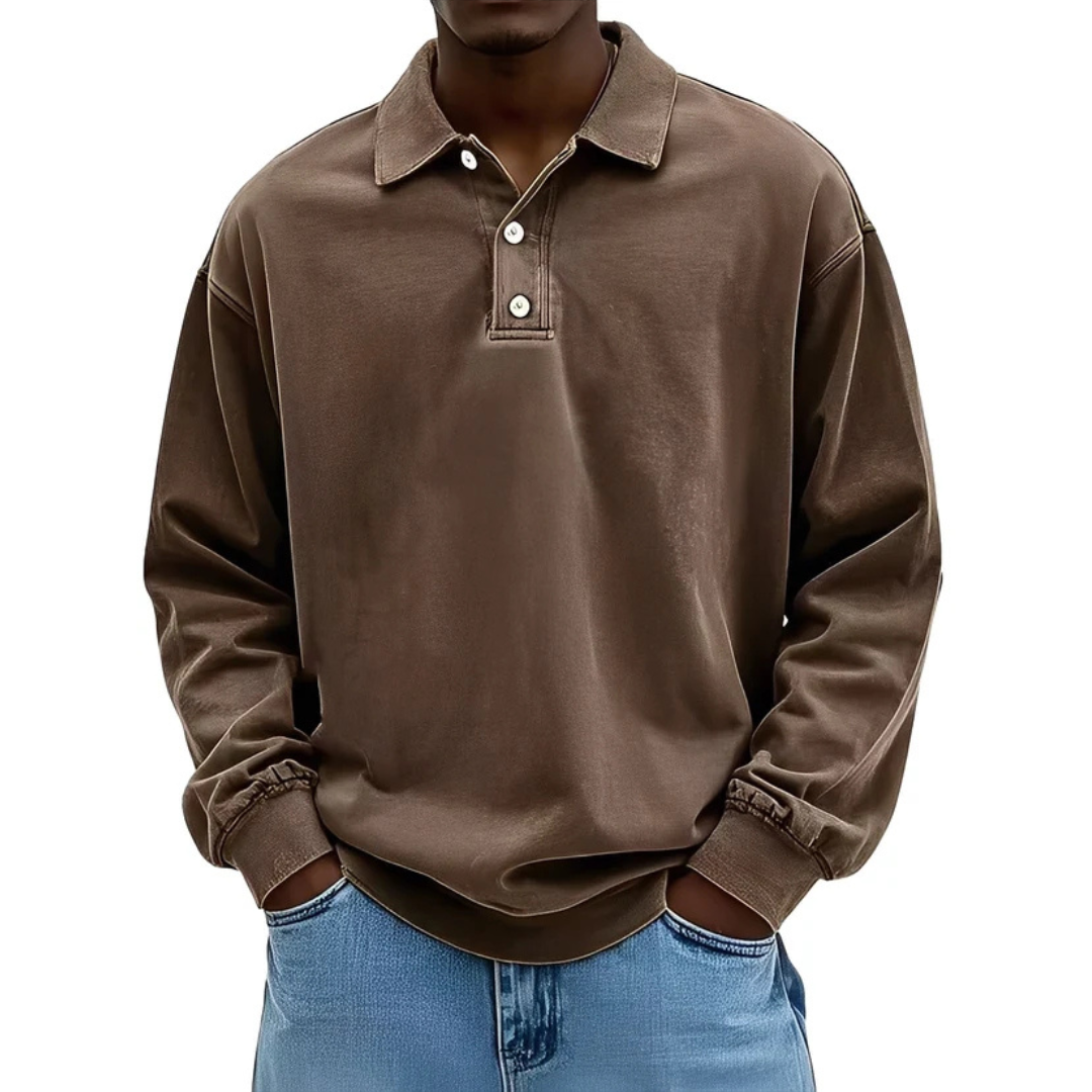 Clayton - Langarm-Poloshirt im modernen Design