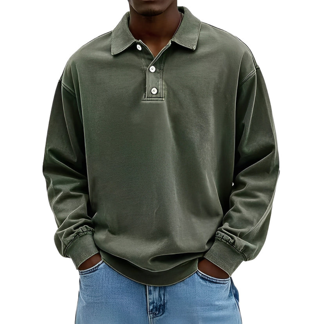 Clayton - Langarm-Poloshirt im modernen Design