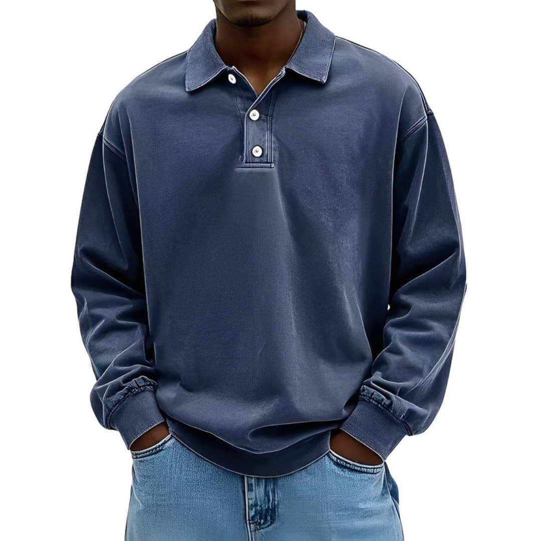 Clayton - Langarm-Poloshirt im modernen Design