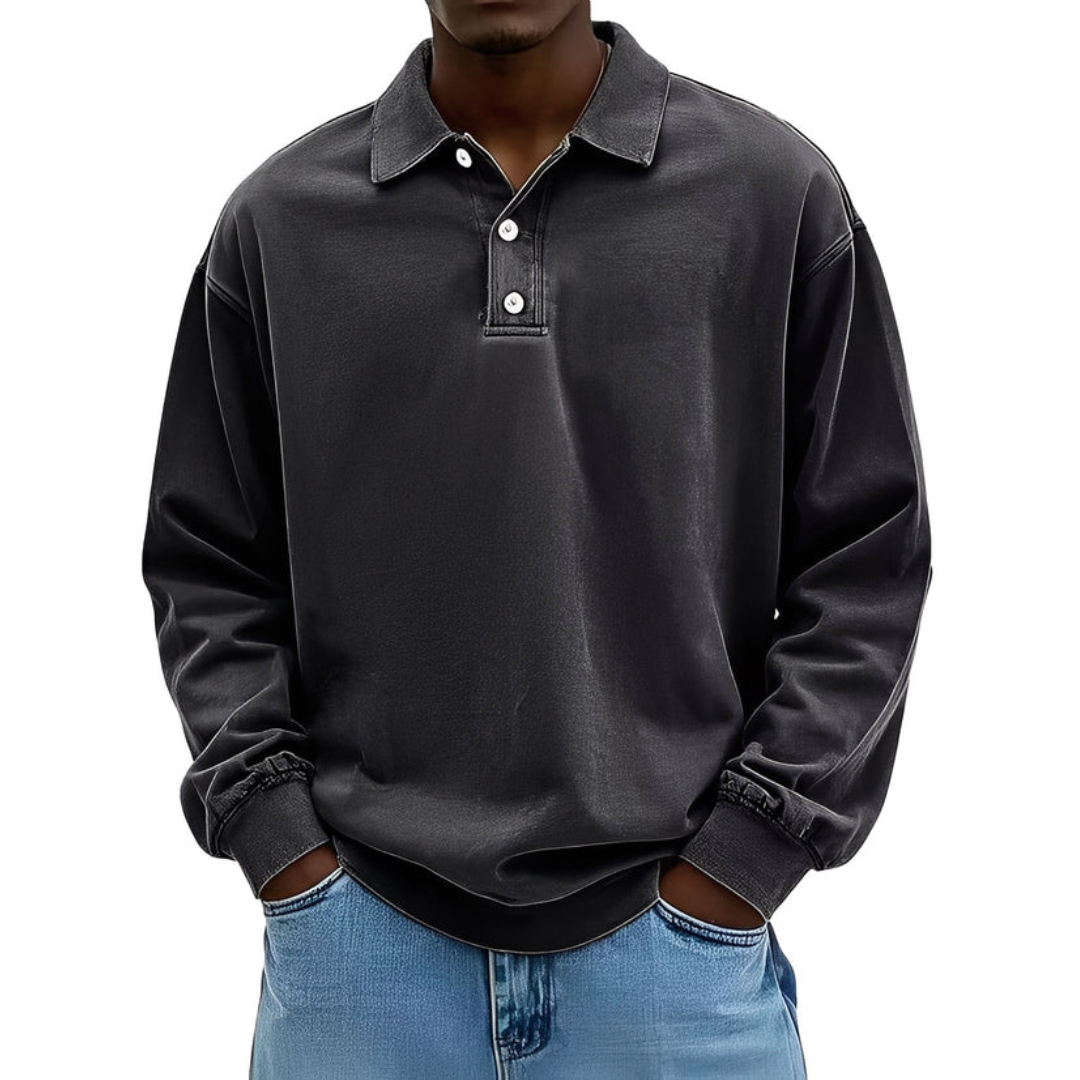 Clayton - Langarm-Poloshirt im modernen Design