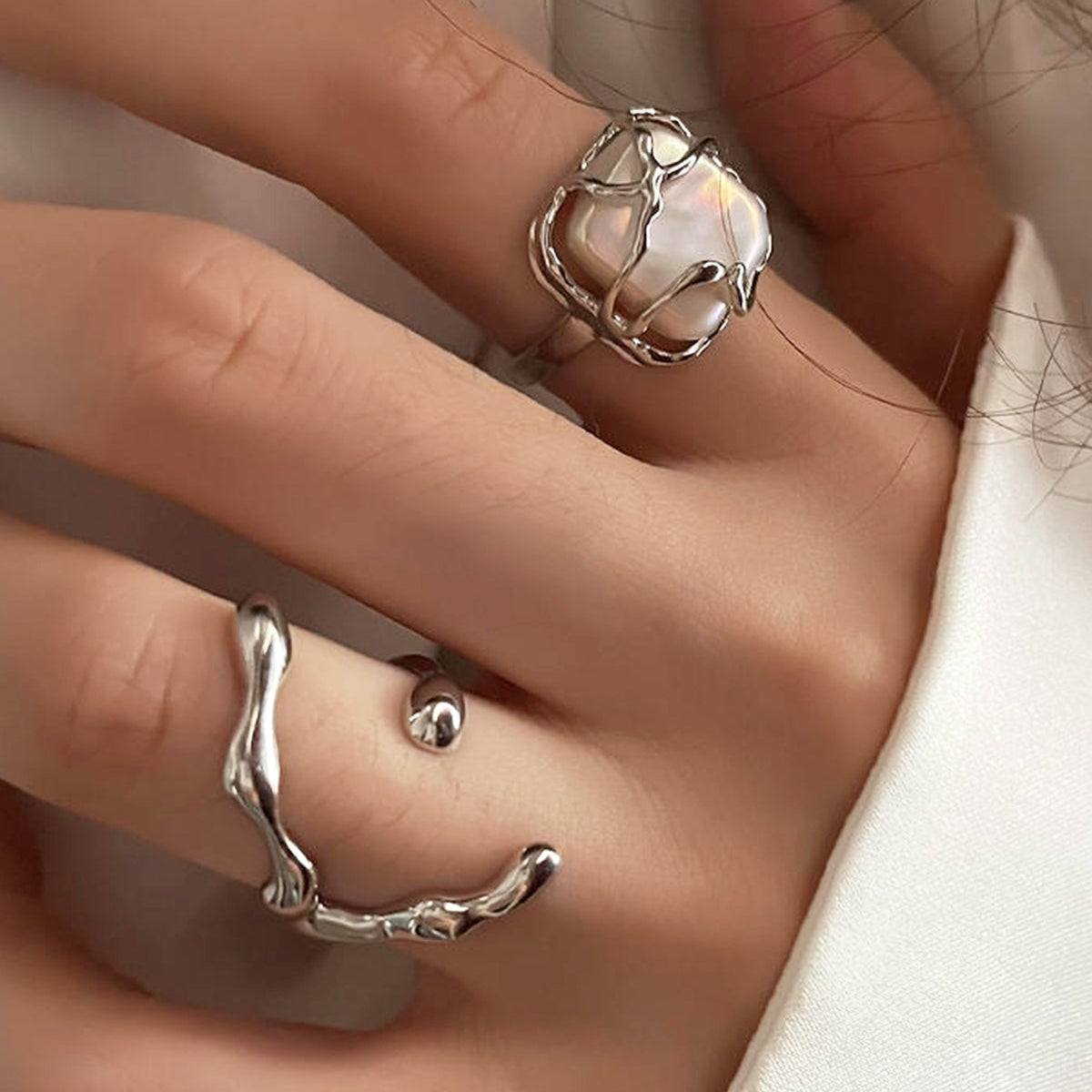 Marian – Ring aus Silber mit Perle