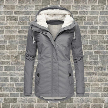 Camila – Mantel aus plissierter Baumwolle mit Kapuze