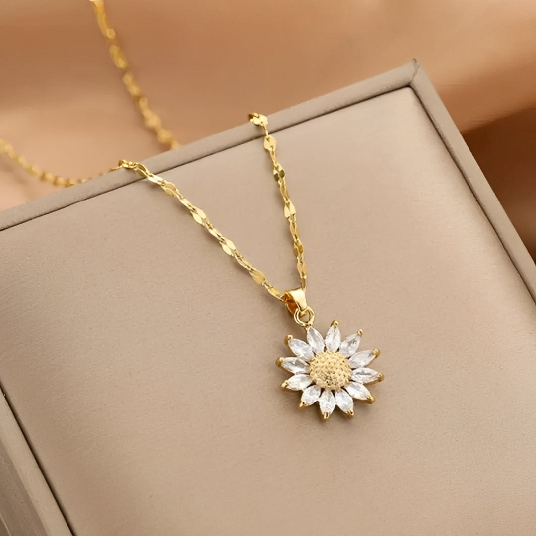 Manon – Leuchtende Sonnenblumen-Halskette