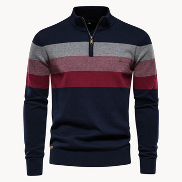 Aurullo - Pullover mit Viertel-Reißverschluss