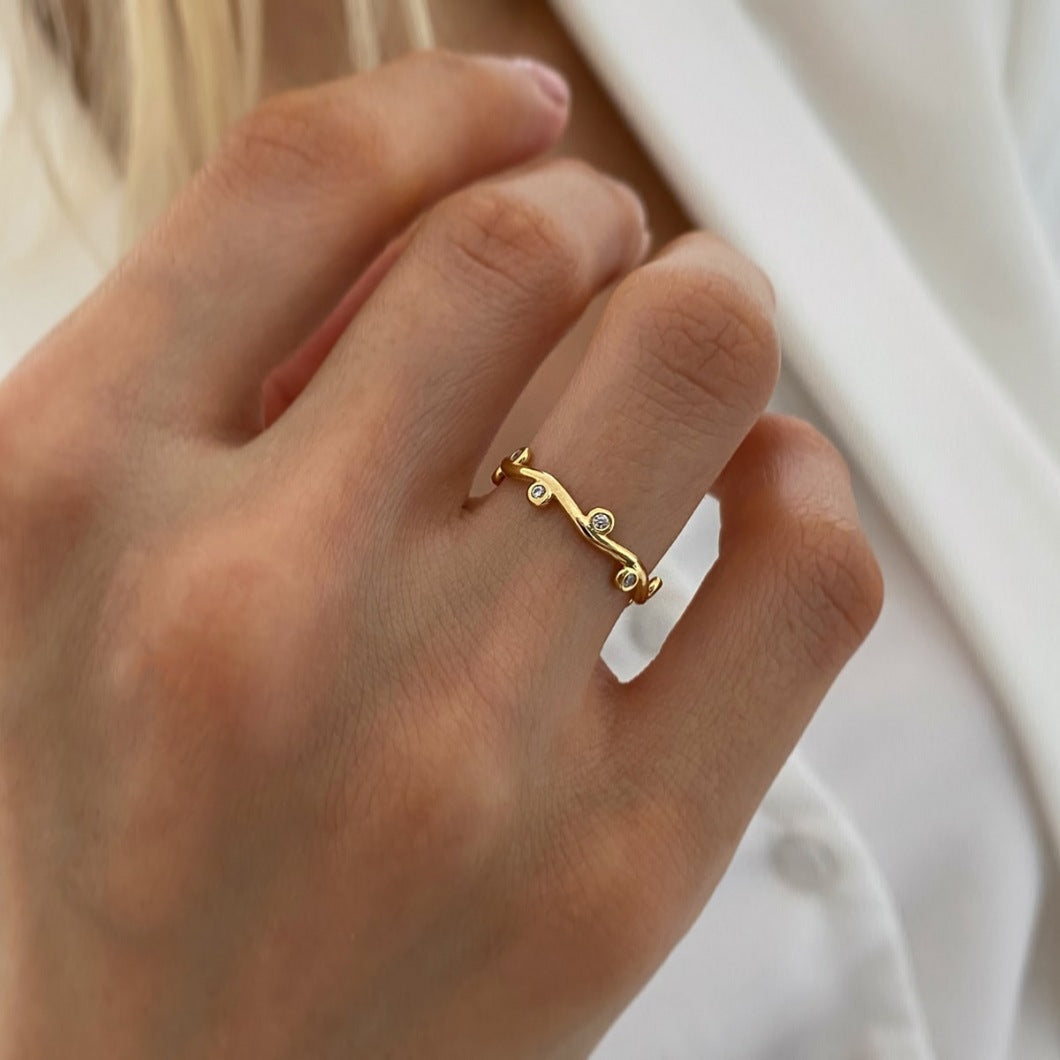 Willow – Anpassbarer Ring in Blattform