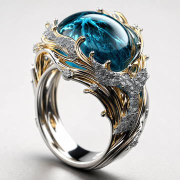 Selena – Vintage-Ring in maritimer Optik