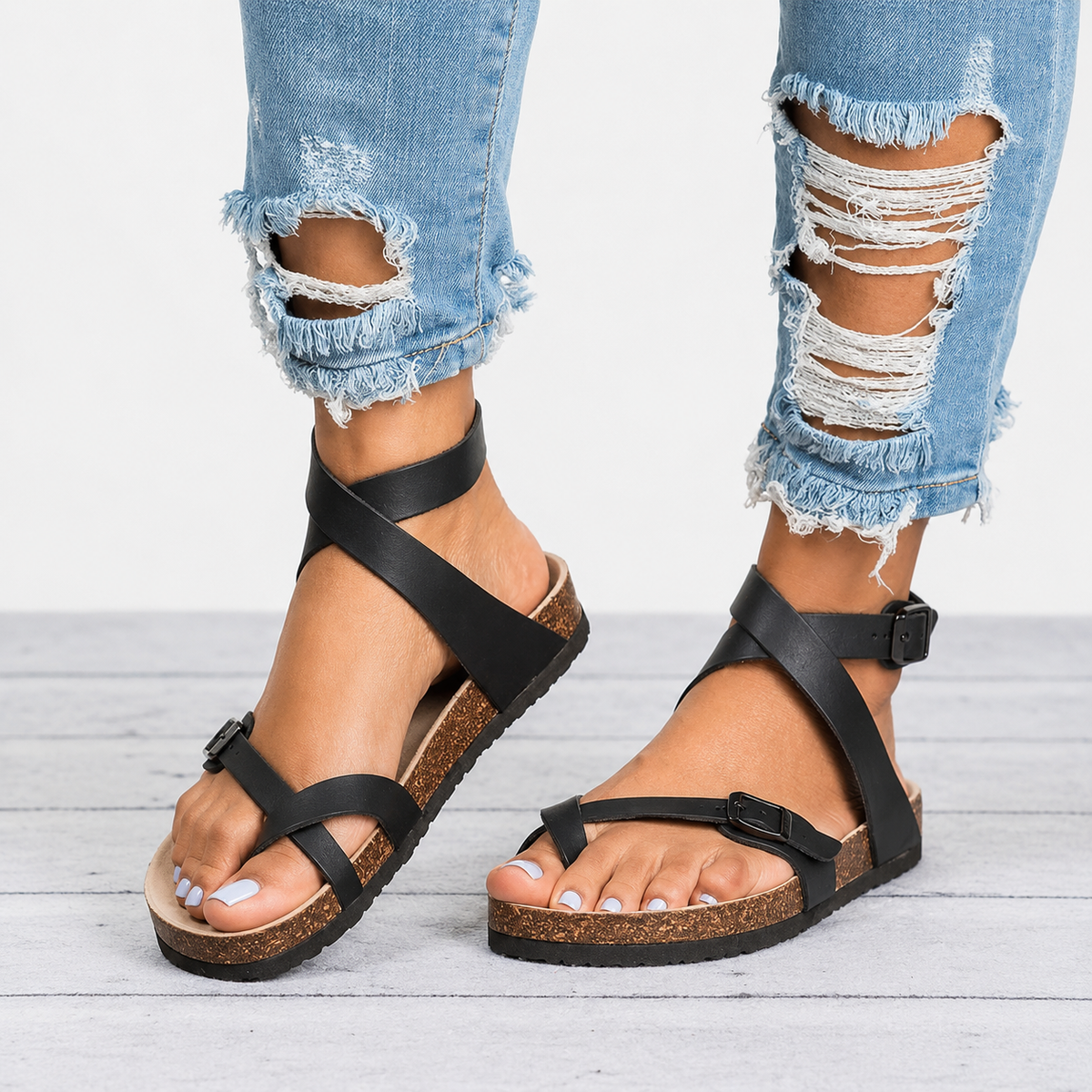 Danna - Vintage-Damensandalen