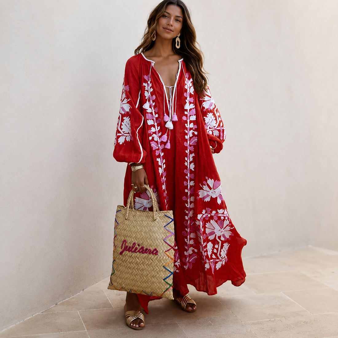 Nelia - Luftiges Boho-Sommerkleid mit Blumenmuster