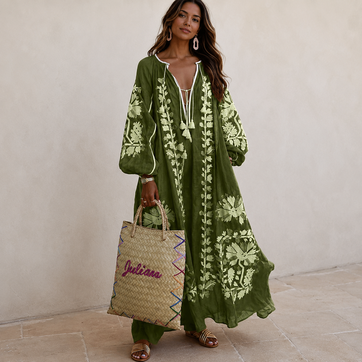 Nelia - Luftiges Boho-Sommerkleid mit Blumenmuster