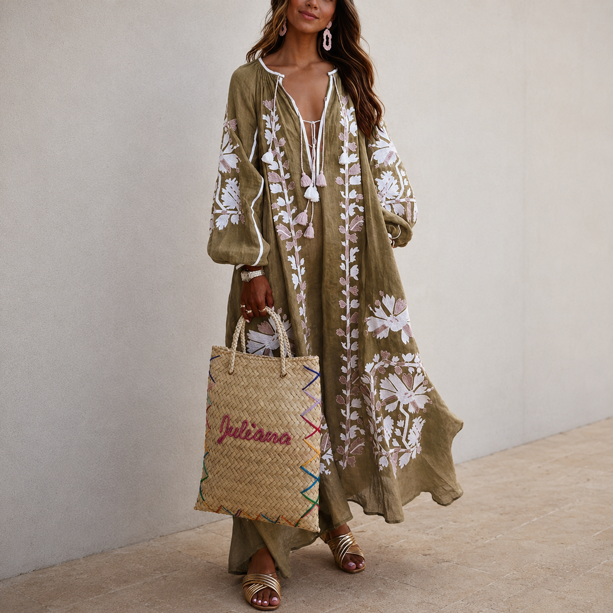Nelia - Luftiges Boho-Sommerkleid mit Blumenmuster