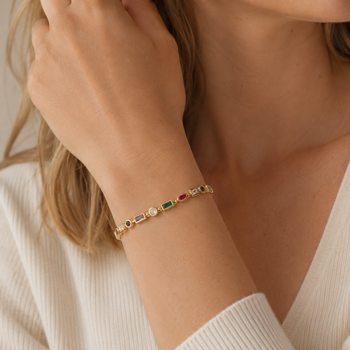 Nozomi – Farbendes Armband mit glitzernden Akzenten