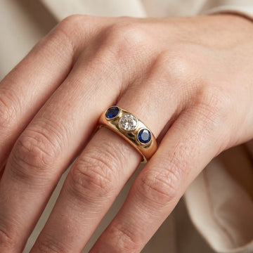 Oceane – Vintage-Ring mit blauer Akzentuierung
