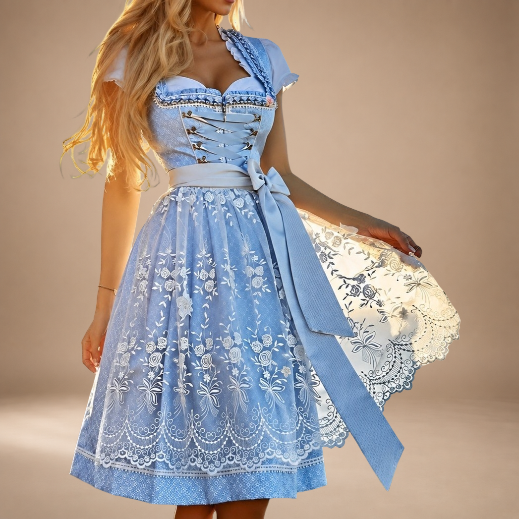 Kezia - Elegantes, traditionelles Oktoberfest-Kleid-Set (Futter nicht enthalten)