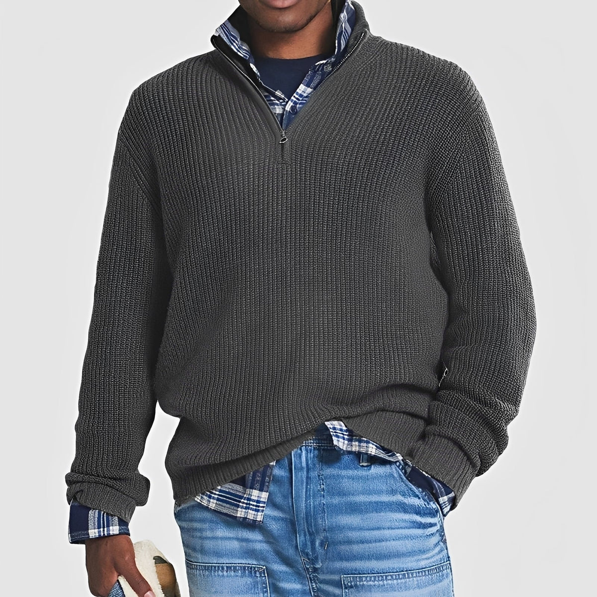 Sean - Herren-Pullover mit Zipper