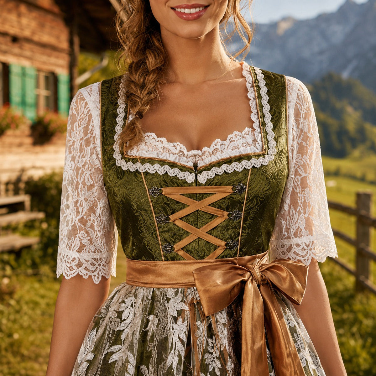 Nadia - Ein klassisch-schickes, traditionelles Oktoberfestkleid (Futter nicht enthalten)