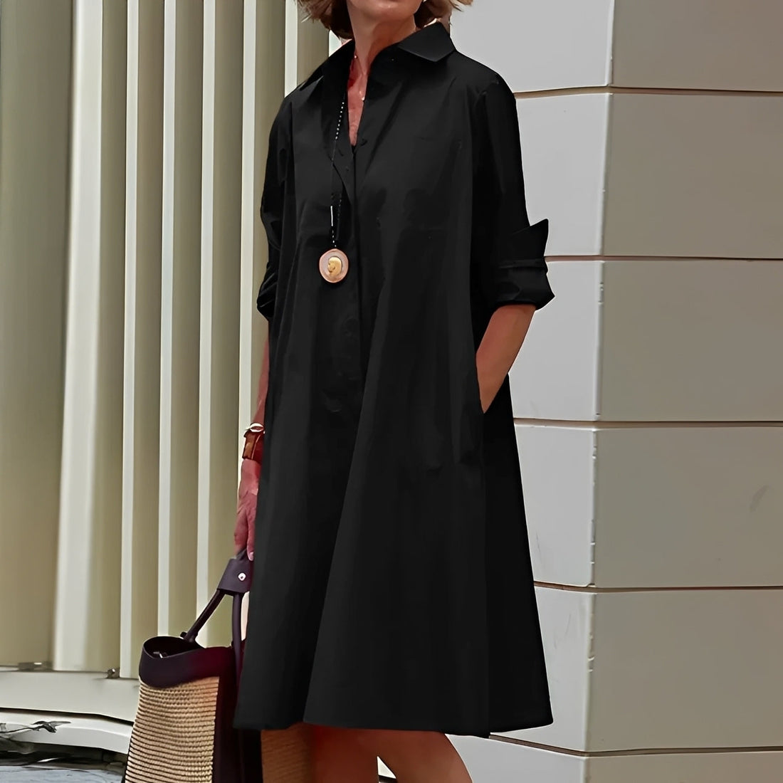 Alissa - Bequemes und lockeres Damen-Midikleid
