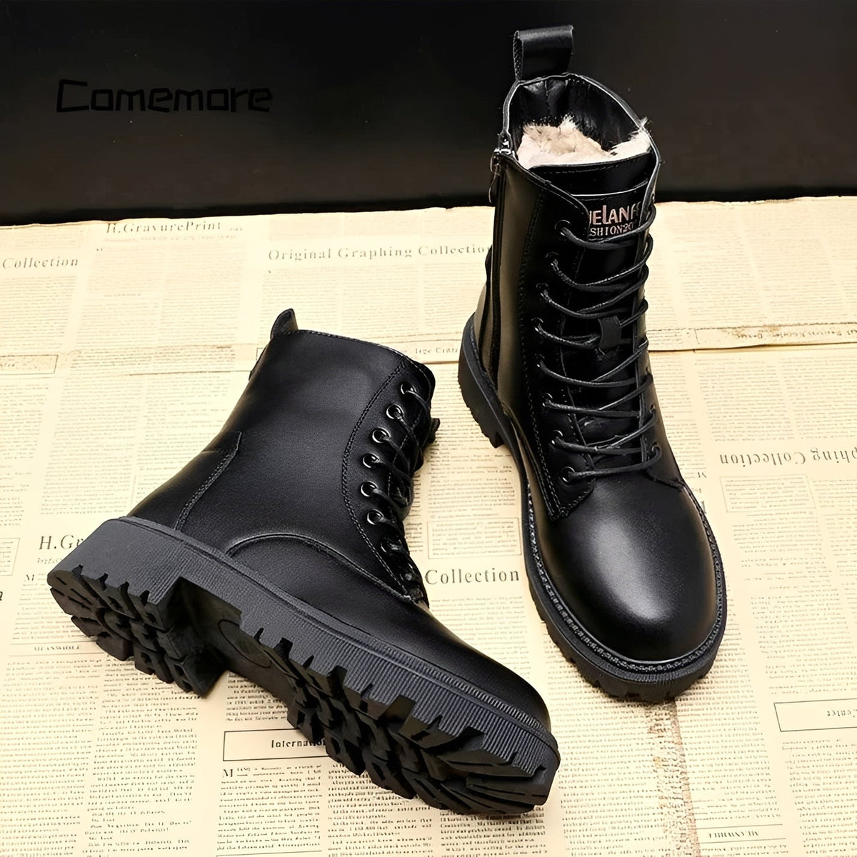 Adelpha - Schwarze Stiefel für frostige Wintertage