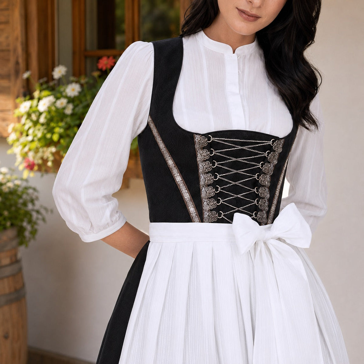 Nina - Trendiges Oktoberfestkleid mit langen Ärmeln (Futter nicht enthalten)