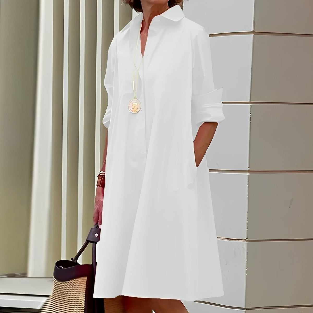 Alissa - Bequemes und lockeres Damen-Midikleid