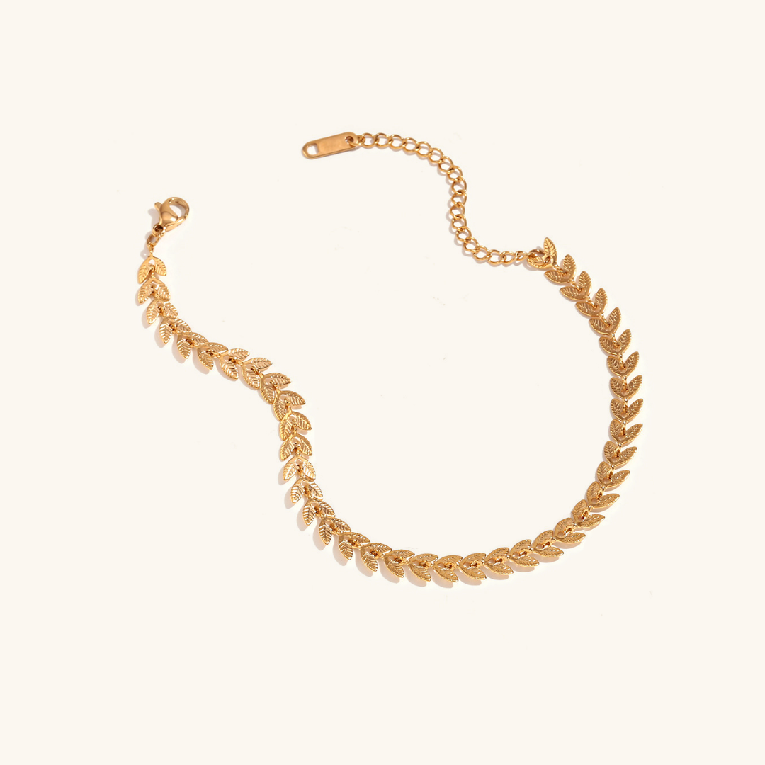 Delaida - Armband im goldenen Blattdesign