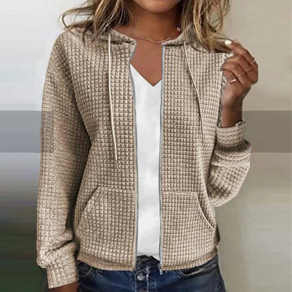 Kristel – Cardigan im Waffelstrick