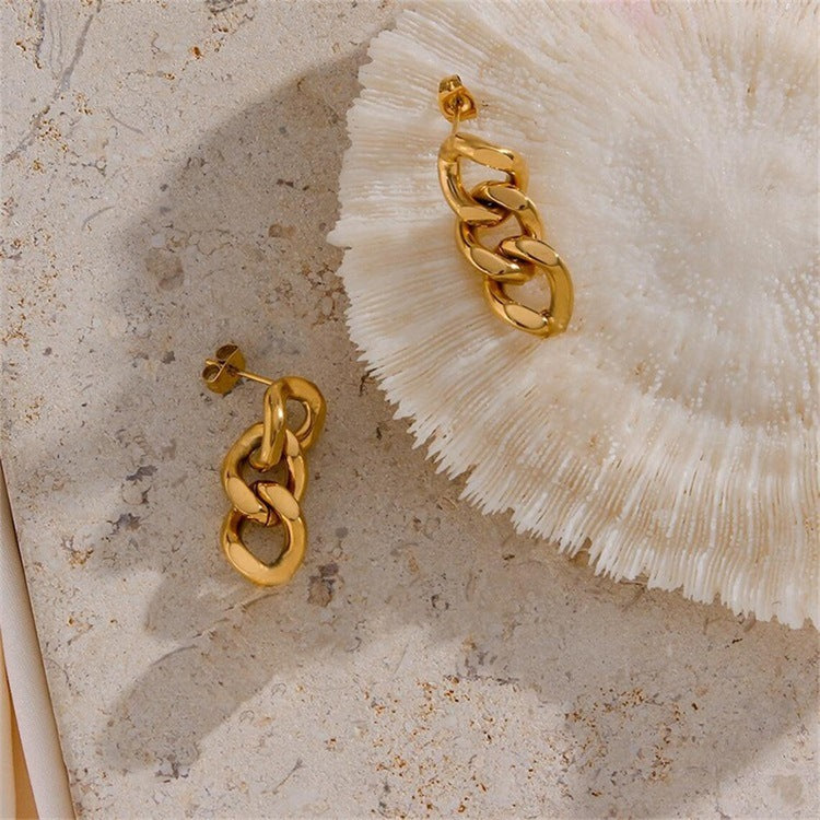 Lee – Kettenohrringe in Gold