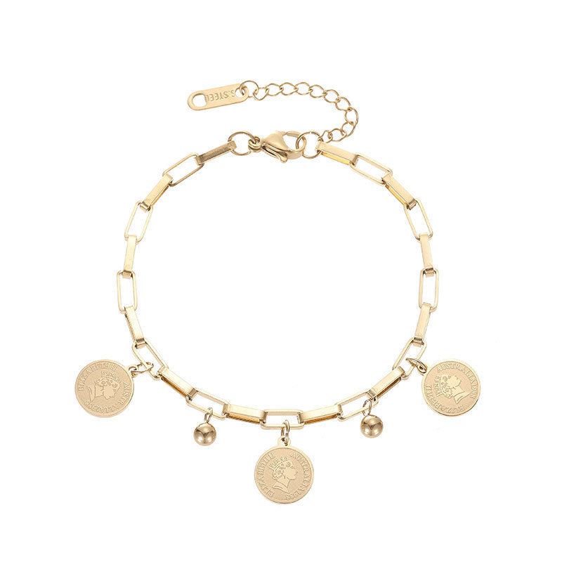 Maja – Verstellbares Armband mit Goldmünzen