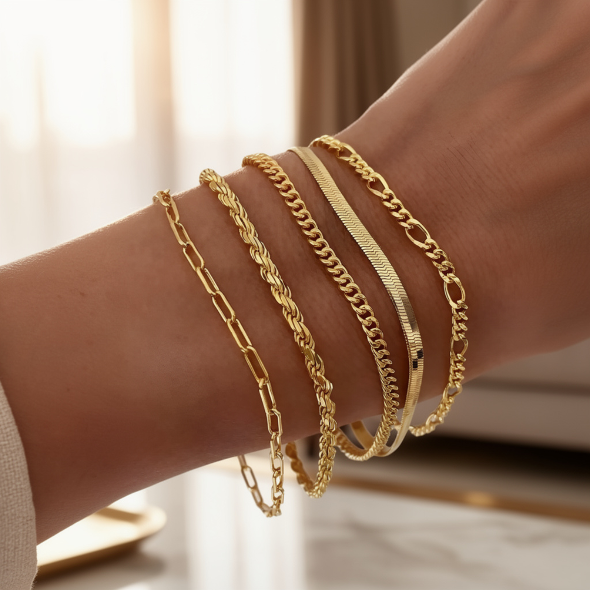 Elara – Set minimalistischer Armbänder für Damen
