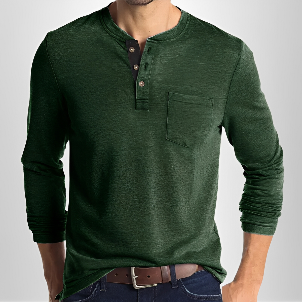 Carmelo - Lässiges Langarm-T-Shirt für Herren