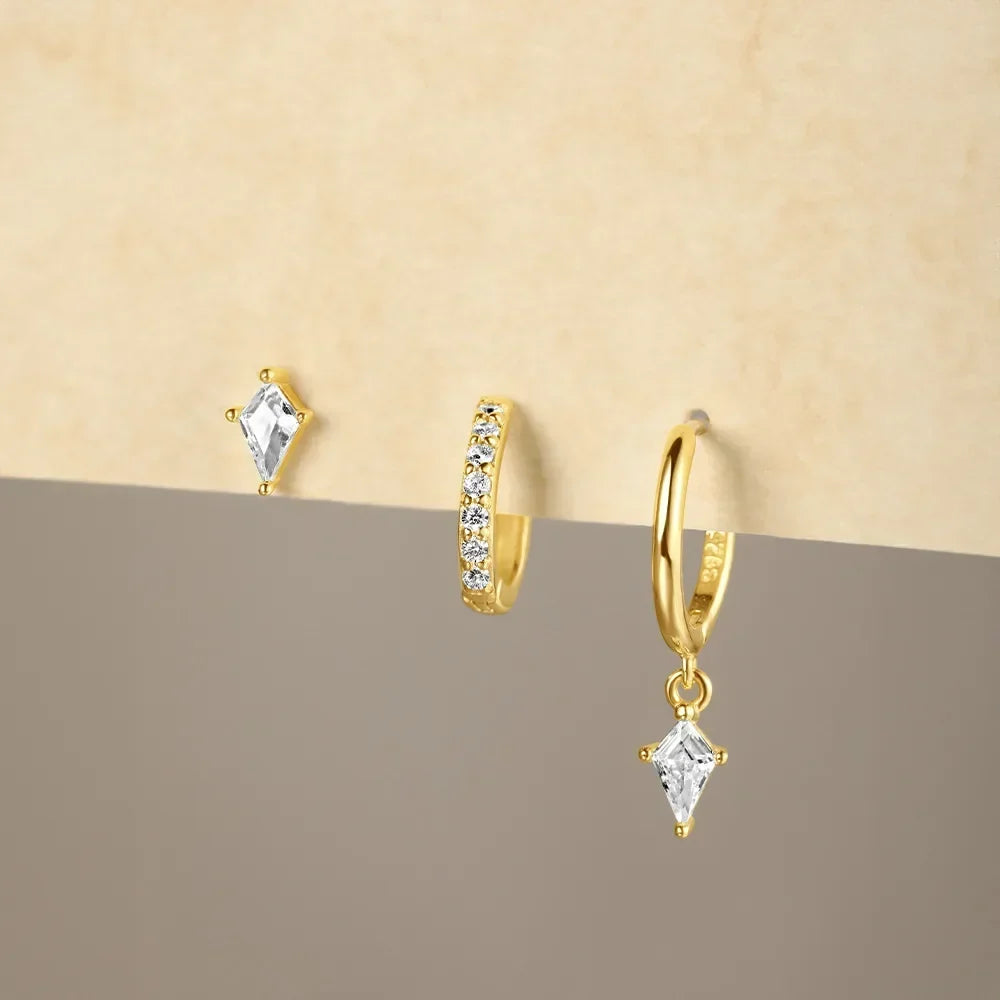 Azaria – Ohrring-Set mit glitzernden Anhängern