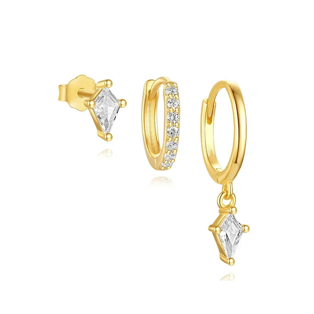 Azaria – Ohrring-Set mit glitzernden Anhängern