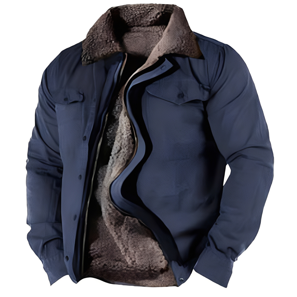Hubert - Herrenjacke im klassischen Stil mit Sherpa-Futter
