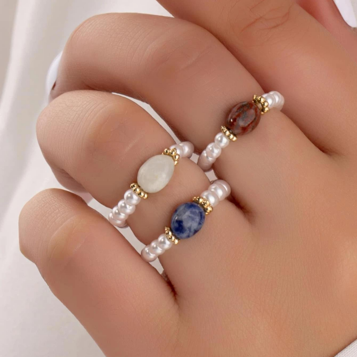 Perlenring - Vintage-Design