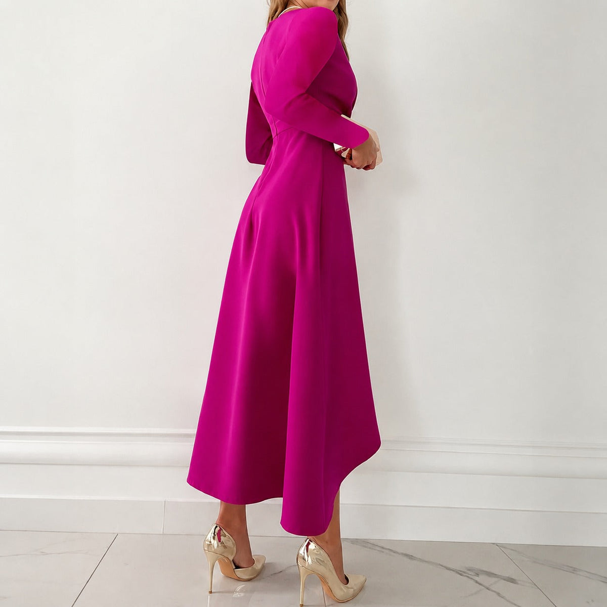 Shannon - Stilvolles langärmeliges Cocktailkleid