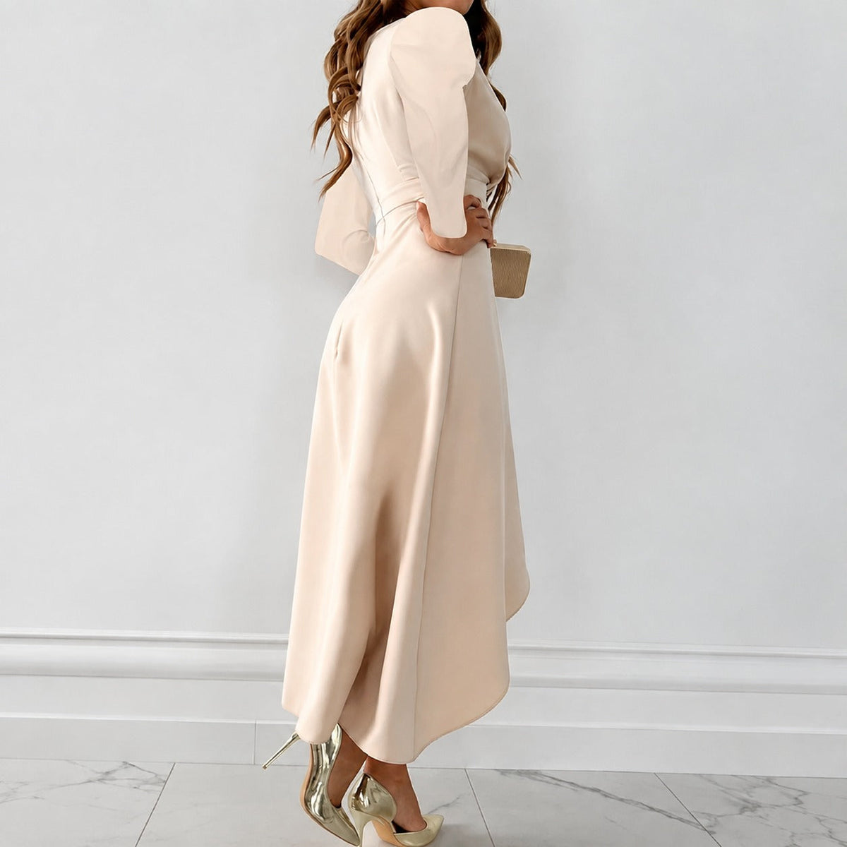 Shannon - Stilvolles langärmeliges Cocktailkleid