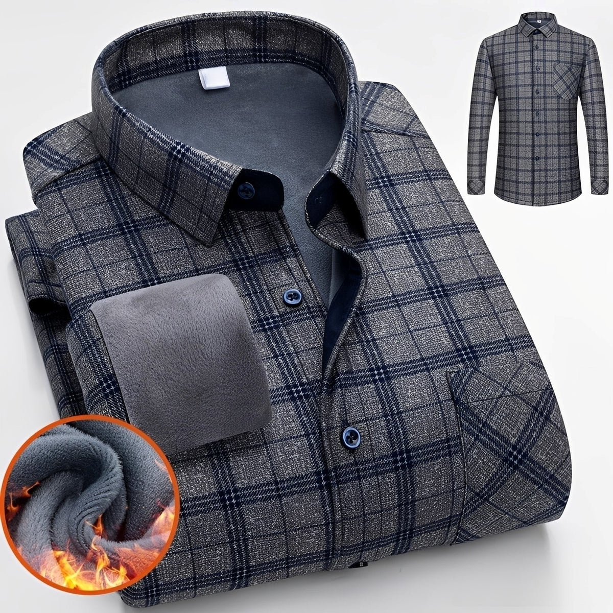 Anton - Elegantes, warmes Herren-Karohemd