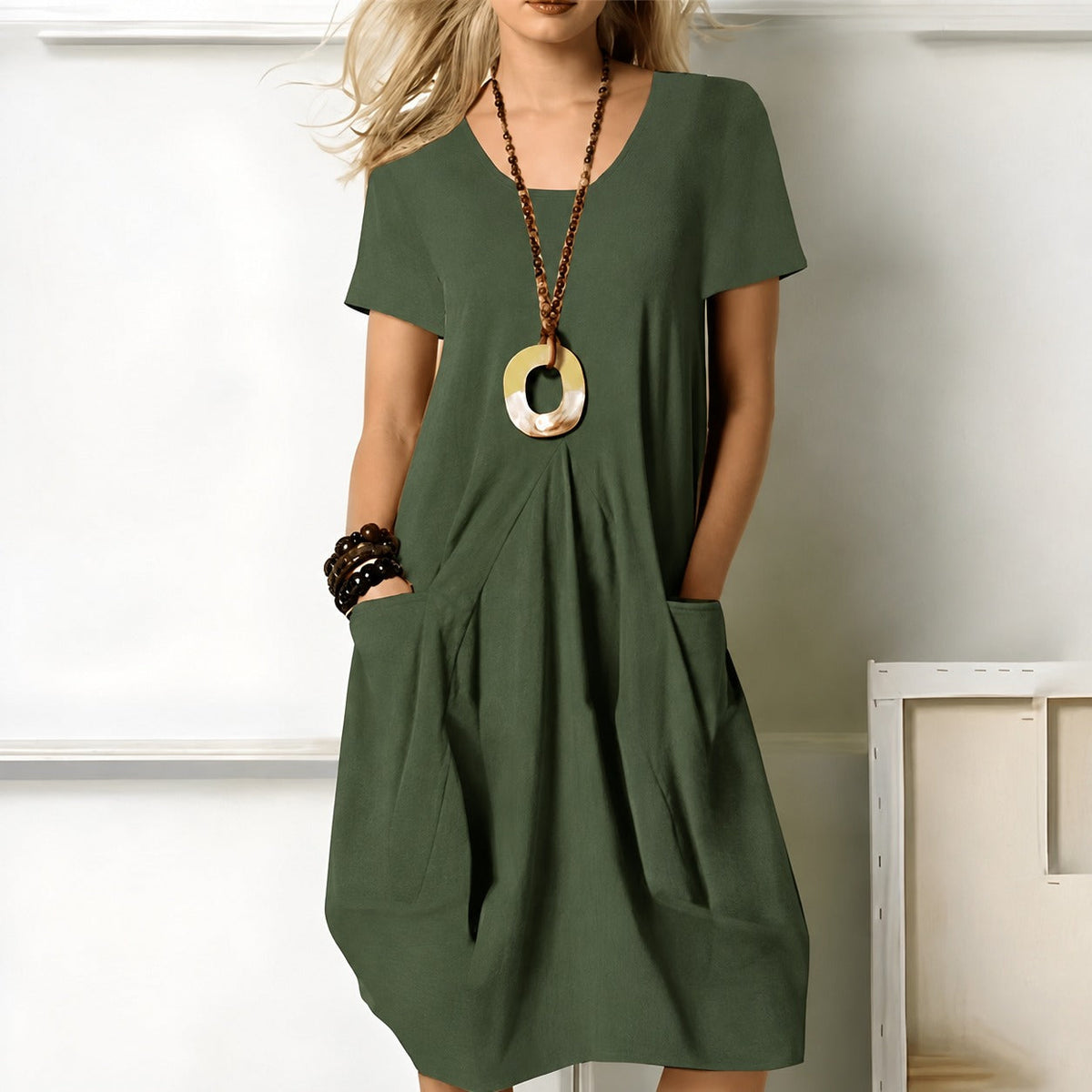 Maryam - Zeitgemäßes, lockeres Kleid mit Taschen