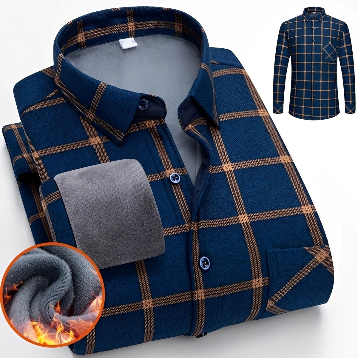 Anton - Elegantes, warmes Herren-Karohemd