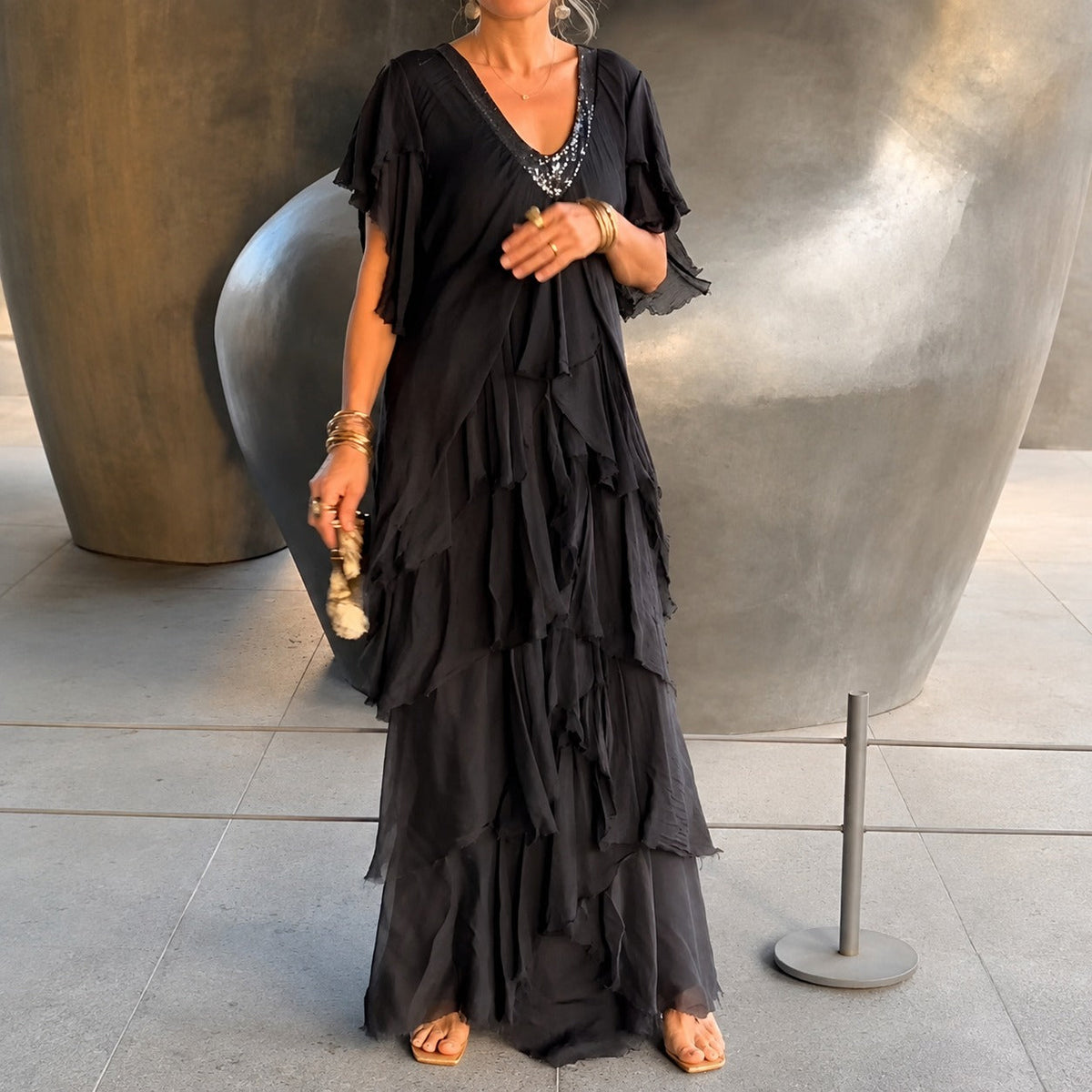 Riza - Elegant geschnittenes Kleid mit Falten