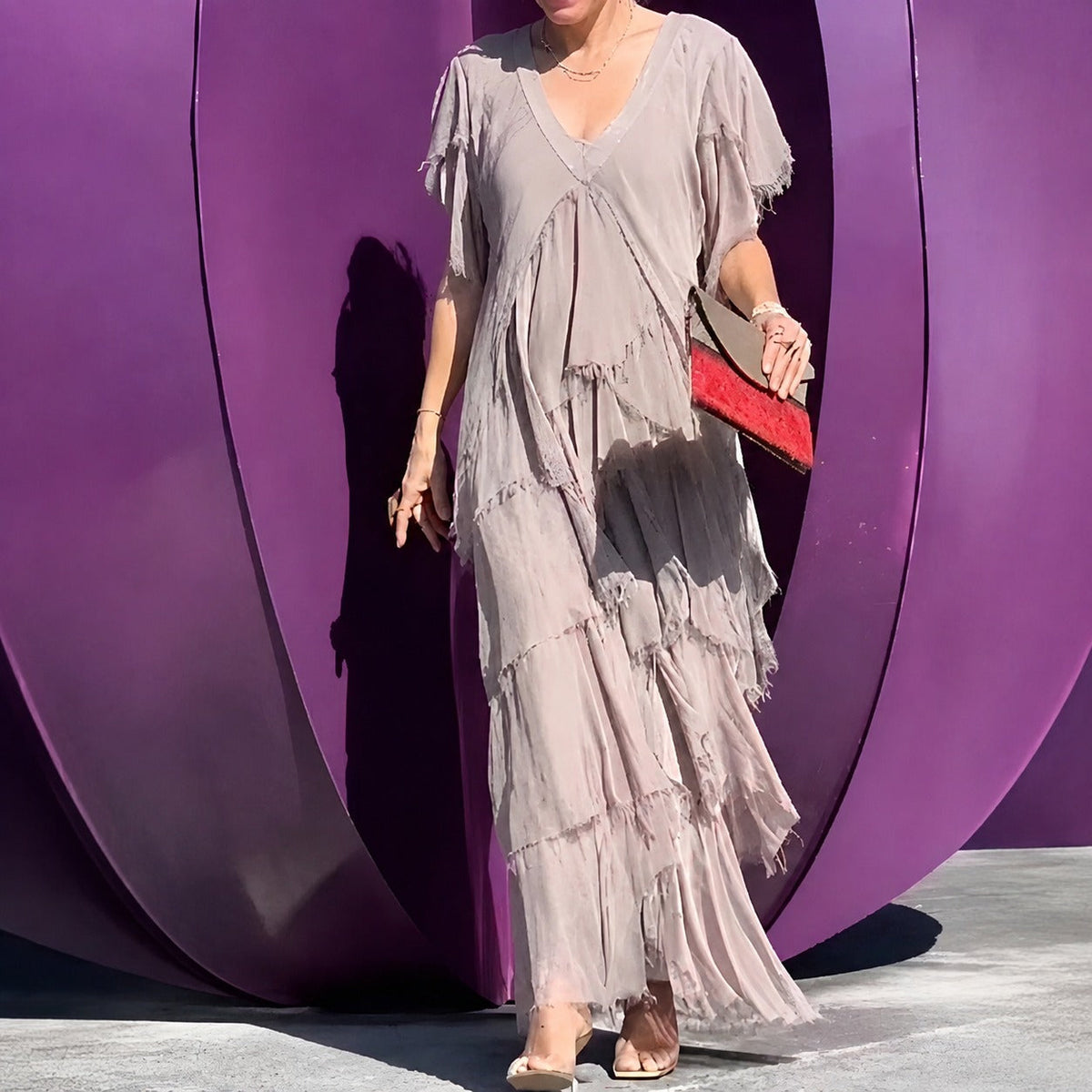 Riza - Elegant geschnittenes Kleid mit Falten