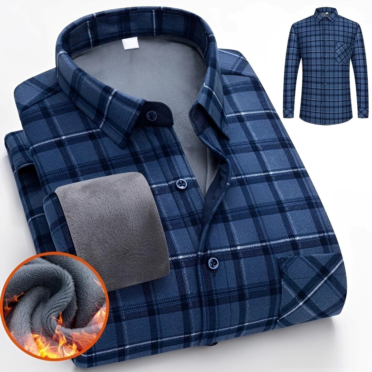 Anton - Elegantes, warmes Herren-Karohemd