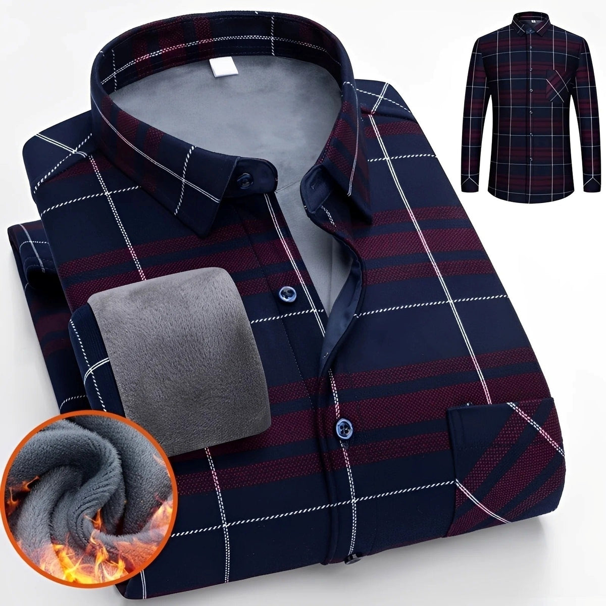 Anton - Elegantes, warmes Herren-Karohemd