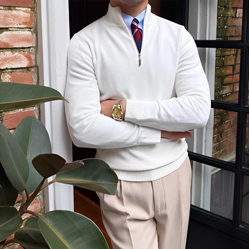 Sean - Warmer Pullover mit halbem Reißverschluss