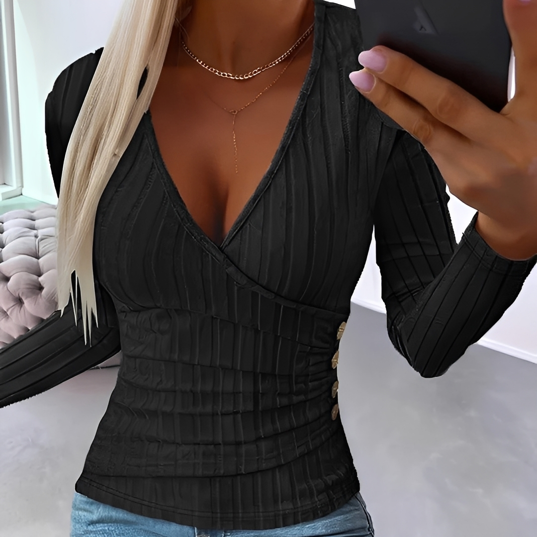 Annie - Stilvoller und bequemer Pullover mit V-Ausschnitt